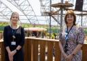 Launching the Kickstarter scheme at Bluestone are the resort's talent acquisition manager and Diane Phillips, employer adviser, Department for Work and Pensions
