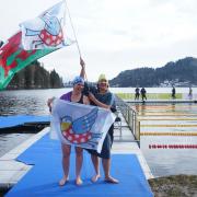 Members of The Bluetits at last year's Winter Swimming World Championships in Slovenia .