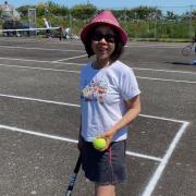 Queenie Scales, chairperson of Milford Tennis Club who have been working with Pembrokeshire Lido Society on bringing tennis back to the community