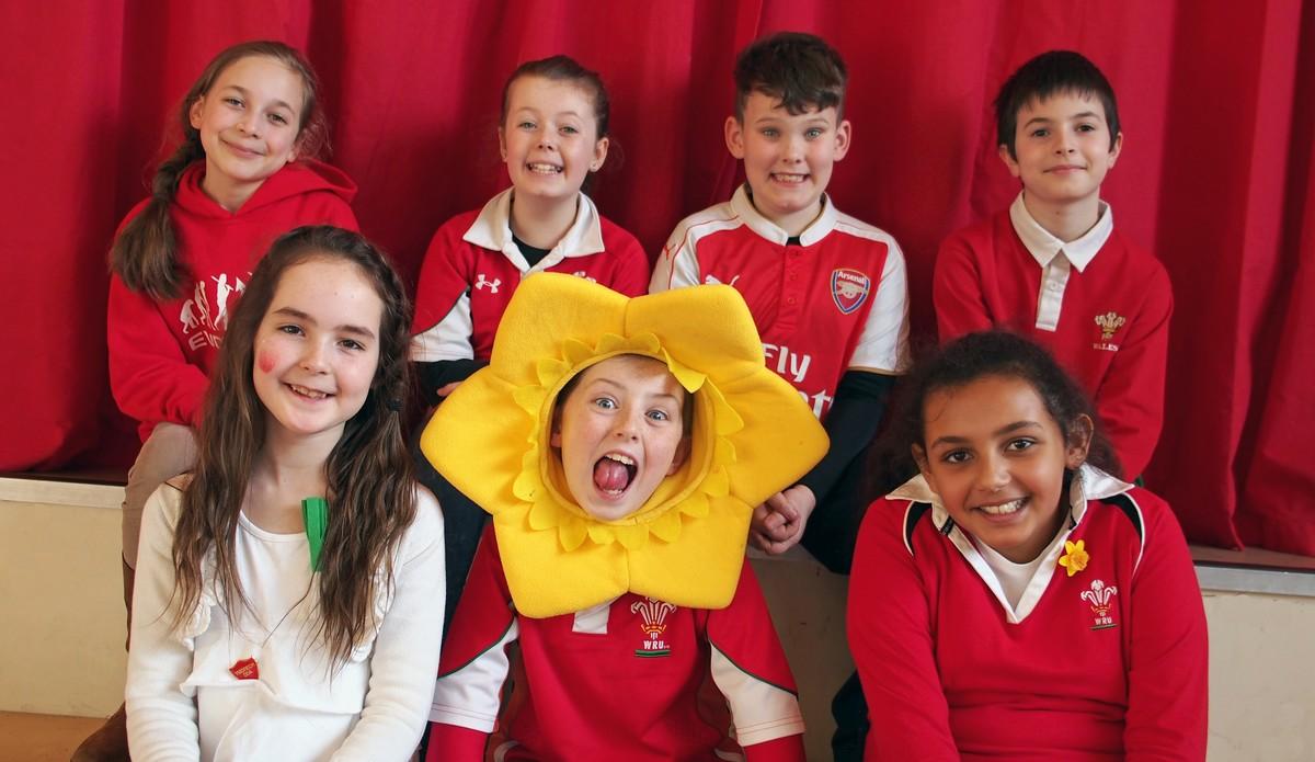 St Francis RC School in Milford Haven wore red for St David's Day 2016.