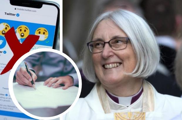 The Bishop has now deleted her personal Twitter account, she said