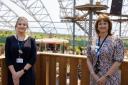 Launching the Kickstarter scheme at Bluestone are the resort's talent acquisition manager and Diane Phillips, employer adviser, Department for Work and Pensions
