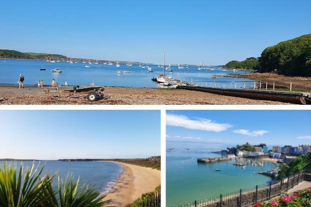 Pembrokeshire's beauty spots - (clockwise from the top) Dale; Tenby North Beach and Tenby South Beach