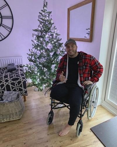 Ifan Phillips is continuing his recovery at home. Picture: JustGiving