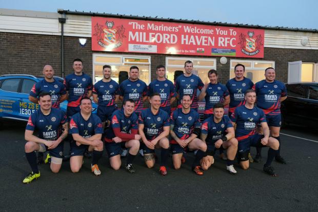 Milford Mercury: Mid and West Wales Fire and Rescue Service rugby team. Picture: Martin Cavaney Photography