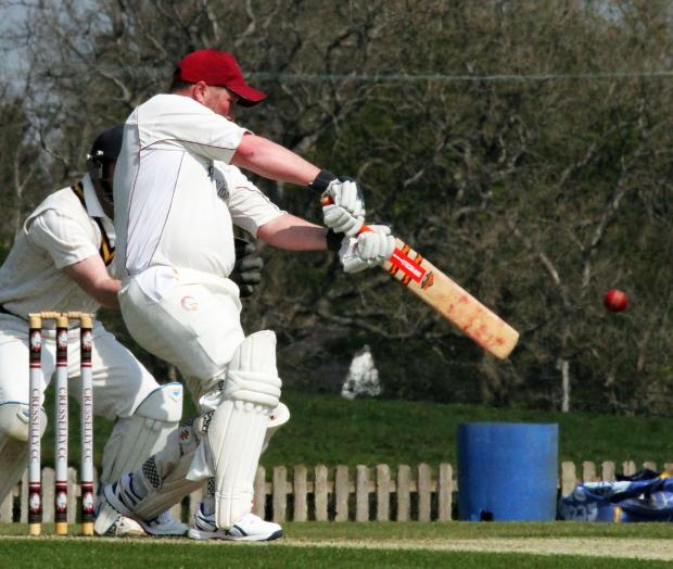 Milford Mercury: Simon Cole who scored a century for Cresselly in their victory over Llangwm