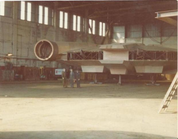 Milford Mercury: The only full-scale model of the Millennium Falcon being built in Pembroke Dock. Picture: John Clark