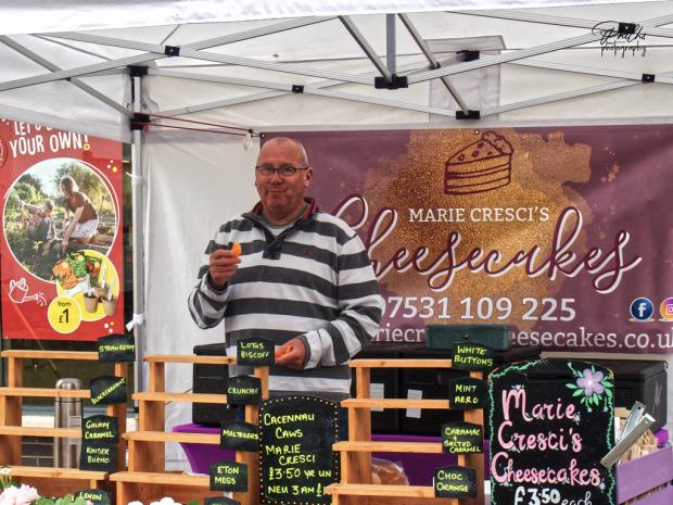 Milford Mercury: One happy stall owner. Picture: Philip Haskett-Smith