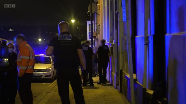 Milford Mercury: Officers at the scene on Hamilton Terrace. Picture: BBC