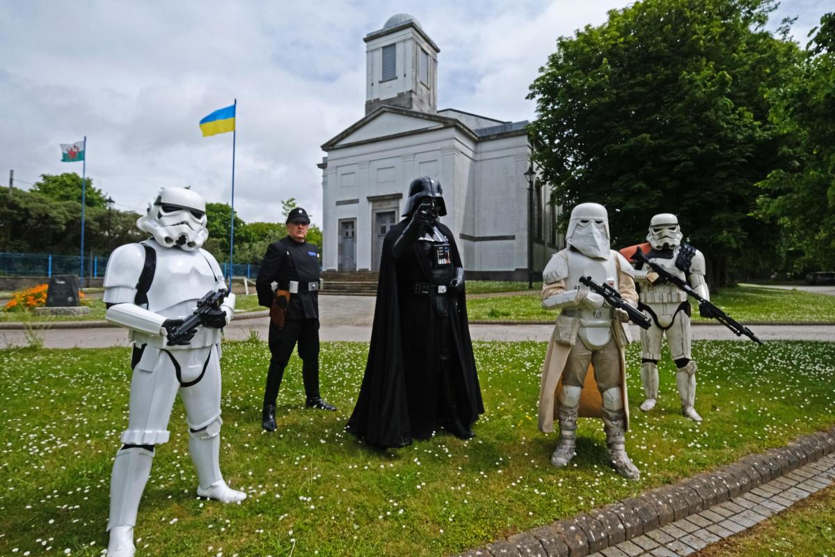 Darth Vader with his stormtroopers outside Pembroke Dock Heritage Centre. Picture: Martin Cavaney Photography