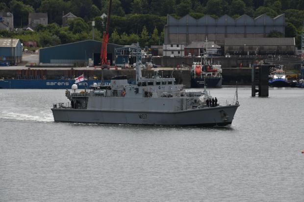 Milford Mercury: HMS Pembroke leaves on Monday, May 30
