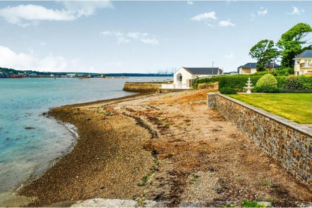 Milford Mercury: The beach at the end of the rear garden. Picture: Purplebricks
