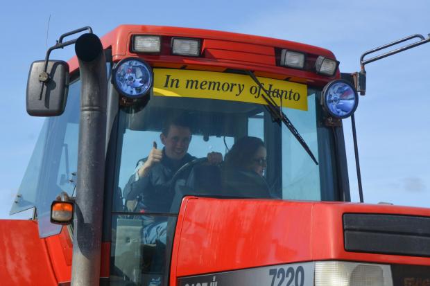 Milford Mercury: Guto Jenkins at the tractor run