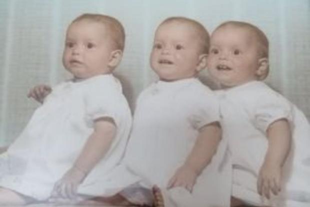 Milford Mercury: The triplets together in the 1960s
