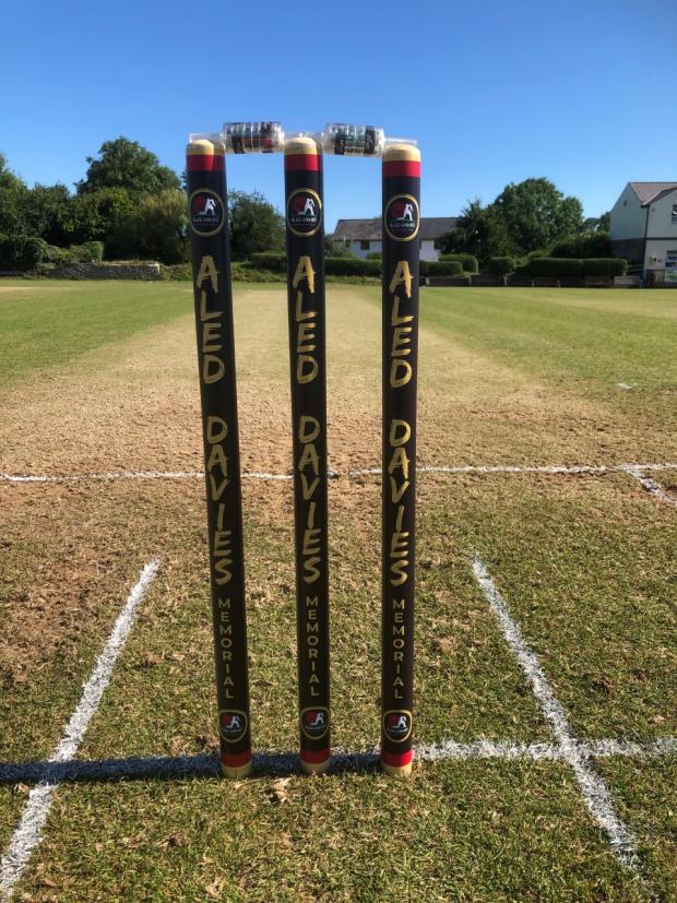 Milford Mercury: The stumps in Aled's memory. Picture: Ross Grieve