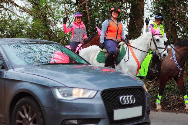 The BHS encourages drivers to pass horses at no more than 10mph and to leave at least two metres distance.