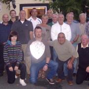 ROSE AND WILLOW GOLF SOCIETY: Golfers who played in their golf society day at Milford Haven along with Mandy and Lea, landlords of the Rose and Willow Pub in Neyland, who sponsored the day. (1362933)