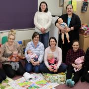 Special Care Baby and Parent Support Group Withybush with Milford Haven mother Melanie Rossiter (far right) and daughter Alice.