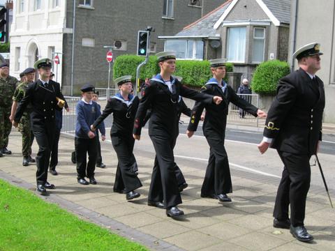 Milford Haven Civic Parade from the Cenotaph to St Katharine's and St Peter's Church, Saturday June 30th, 2012.