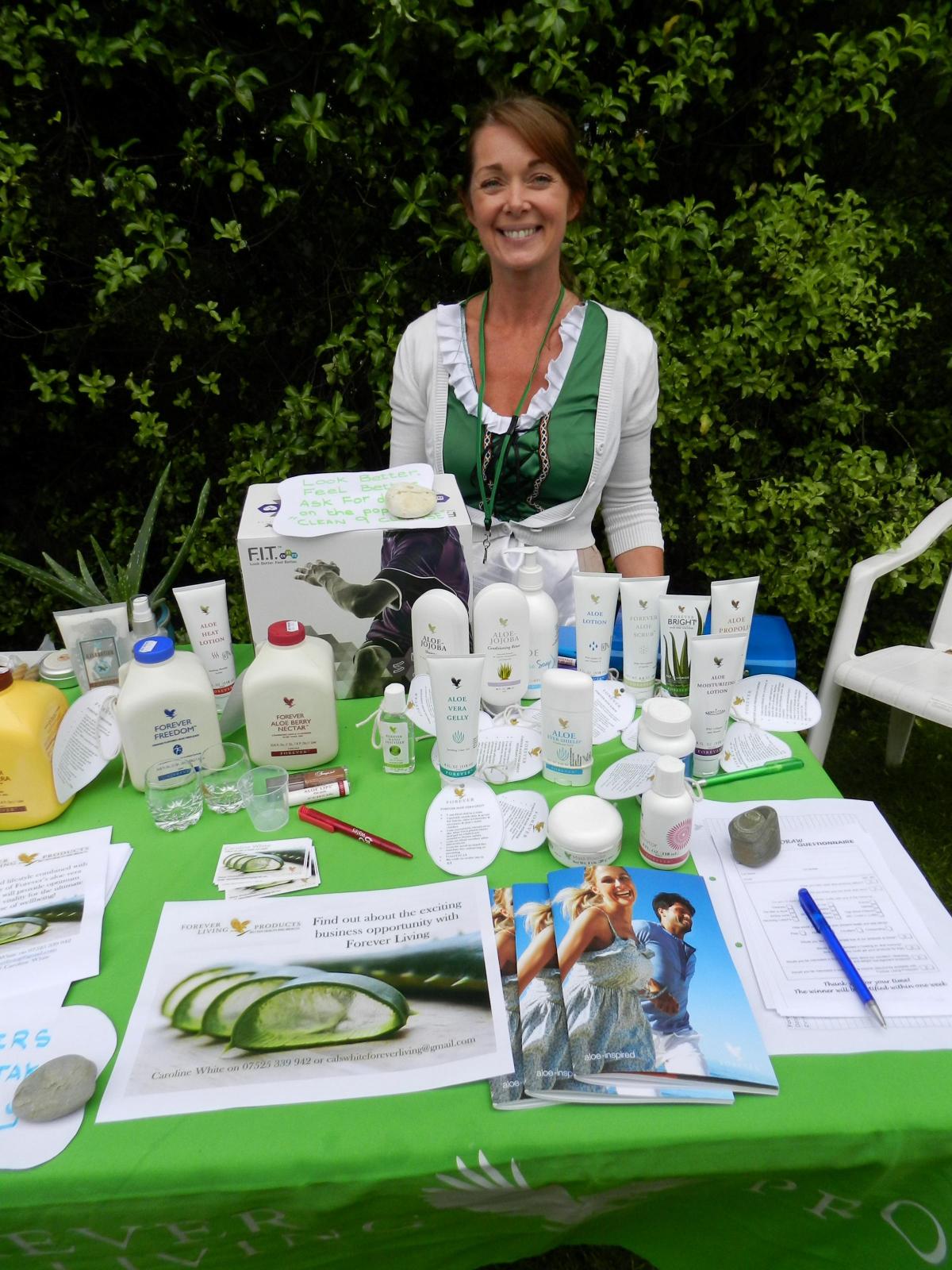 Caroline White - Forever Living Aloe Vera products  at Llandstadwell Medieval Fayre, Saturday June 20, 2015. 
PICTURE: Western Telegraph/Milford Mercury
